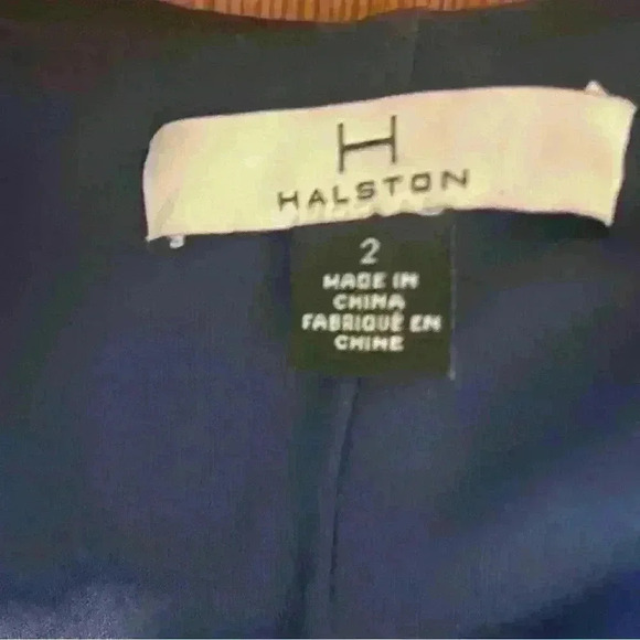 Halston Fit and Flare Pleated Dress Size 2 Navy Special Occasion Semi Formal - Picture 14 of 15